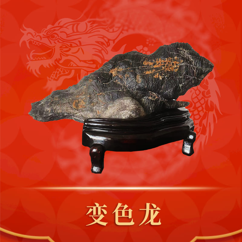 变色龙 · 灵璧滴水莲花磬石