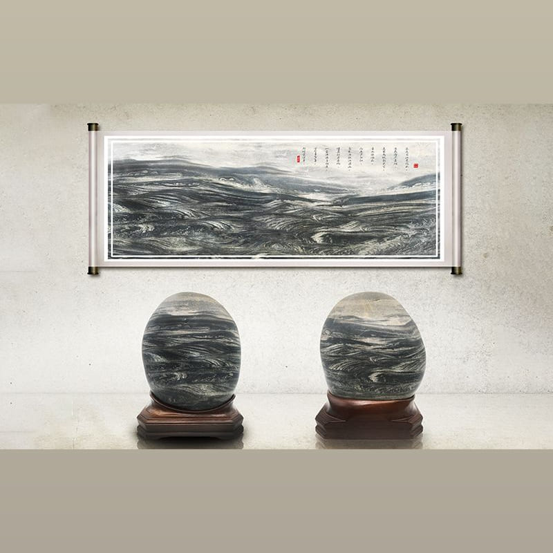 滚滚长江东逝水 · 长江墨画石